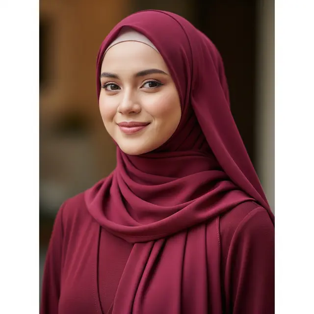 Hijab Warna Burgundy Cocok dengan Baju Warna Apa