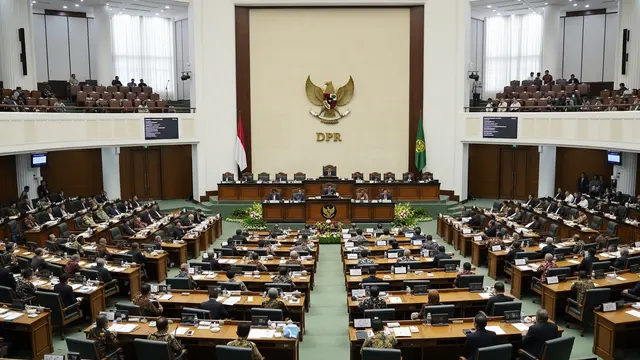 Ilustrasi Sidang Rapat DPR. Foto: AI Generated