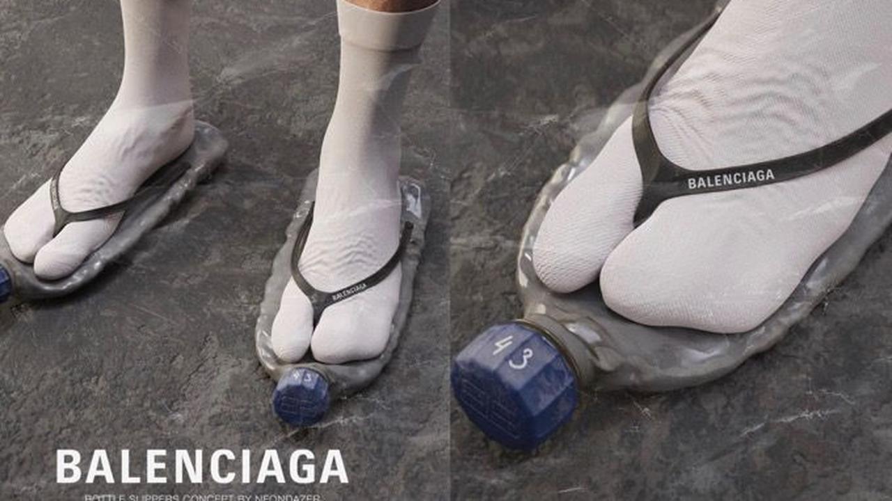 Balenciaga jual sandal dari botol plastik.