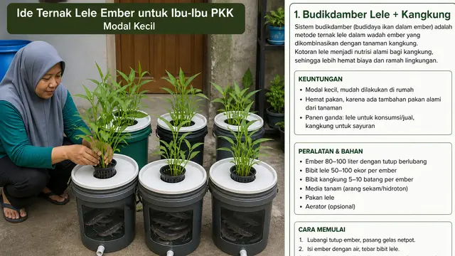 Ide Ternak Lele Ember untuk Ibu-Ibu PKK Modal Kecil (AI)
