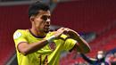 Luis Diaz merupakan pemain yang paling berjasa untuk Kolombia. Berkatnya, Kolombia mampu memperpanjang babak hingga adu pinalti ketika menghadapi Argentina di semifinal. Selain itu, dirinya juga sumbangkan dua gol dan bawa kemenangan Kolombia ketika perebutan juara ketiga. (Foto: AFP/Nelson Almeida)