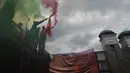 Menurut rencana, demo buruh hari ini di Jakarta akan digelar di dua lokasi yaitu depan Gedung DPR dan Istana Negara. (merdeka.com/Arie Basuki)