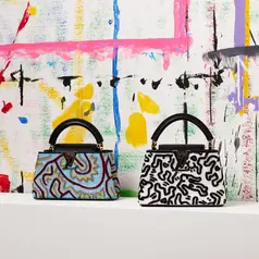 Louis Vuitton menghadirkan 13 desain tas Artycapucines yang memadukan siluet ikonis Capucines dengan karya seni penuh warna dari Keith Haring. (Foto/Dok: Louis Vuitton)