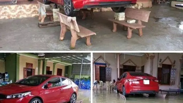 6 Potret Nyeleneh Orang Enggak Mau Basah saat Banjir Ini Idenya Kocak