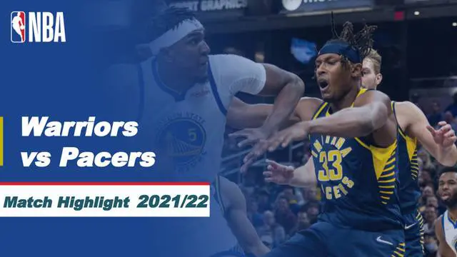 Berita video highlights NBA, pertanidngan antara Golden State Warriors melawan Indiana Pacers pada lanjutan kompetisi NBA 2021/2022 di Bankers Life Fieldhouse, Indianapolis, Selasa (14/12/2021).