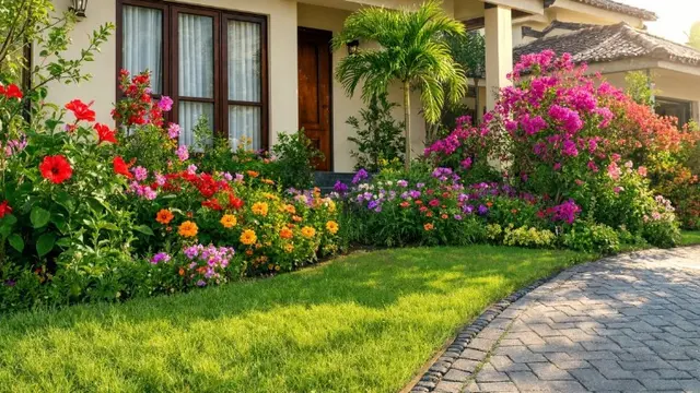 Inspirasi Halaman Rumah Tanpa Pagar Depan (AI Generated)