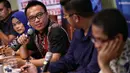 Anggota DPR Komisi XI Yandri Susanto menjadi pembicara dalam diskusi bertema "Mengejar Takdir Tenaga Honorer" di Cikini, Jakarta, Sabtu (13/2). Dalam diskusi tersebut hadir pula mantan MenPANRB Azwar Abubakar. (Liputan6.com/Faizal Fanani)