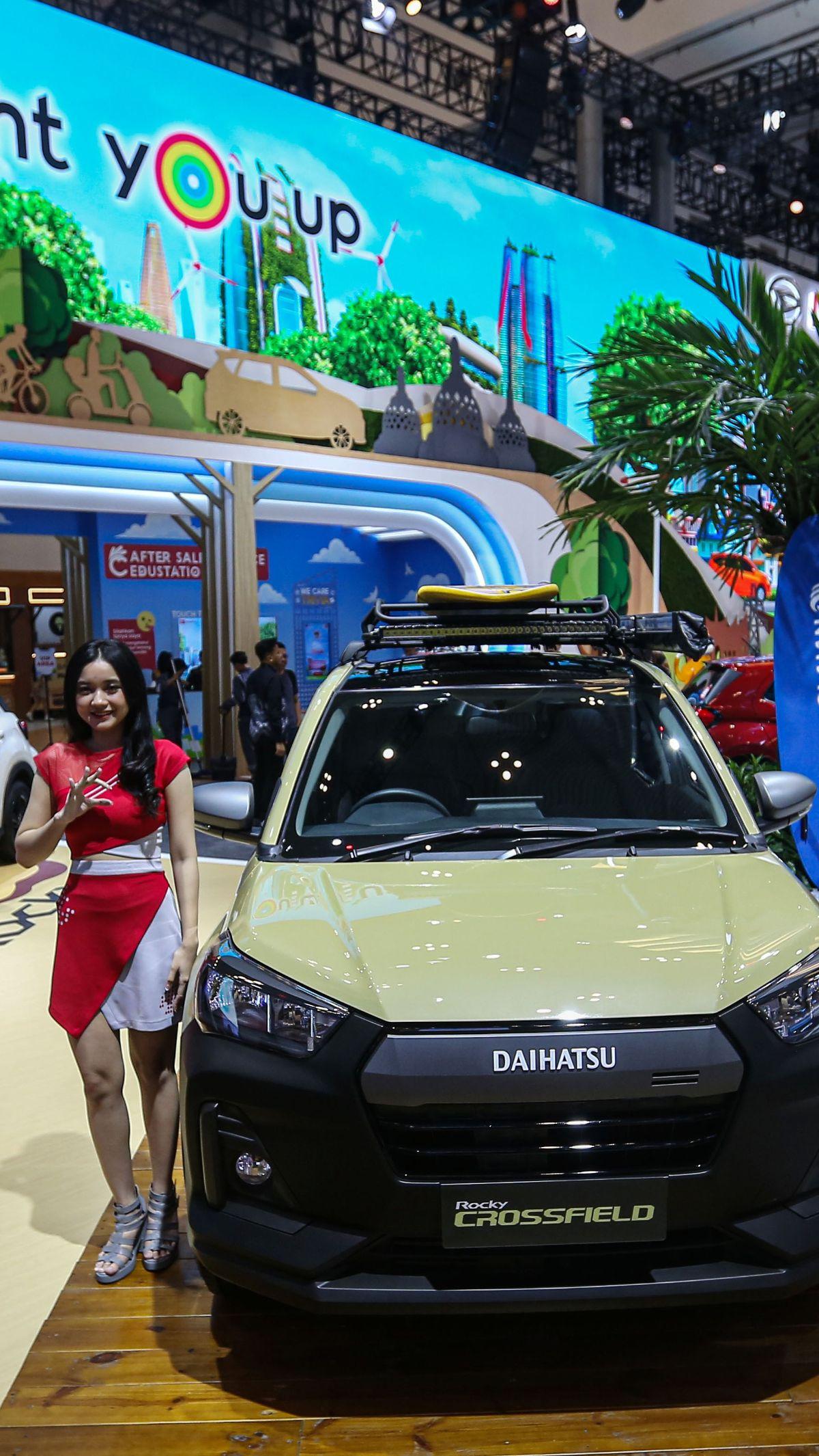 Melalui tema tersebut, Daihatsu senantiasa hadir dan tumbuh bersama masyarakat Indonesia dalam memberikan mobilitas serta menuju masa depan berkelanjutan yang lebih baik.&nbsp;Foto; Liputan6.com/Angga Yuniar<br>