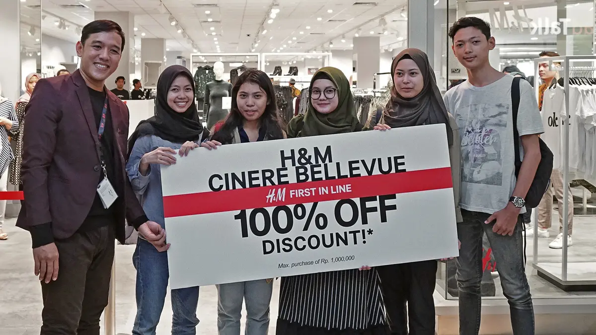 H M Cinere Bellevue Mall Dibuka Bagi bagi Diskon Belanja 100