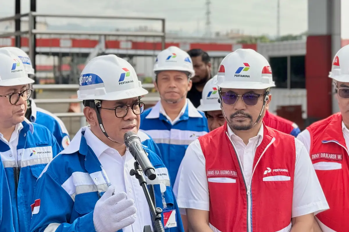 Stasiun Pengisian Bulk Elpiji (SPBE) di Padalarang, Bandung Barat.
