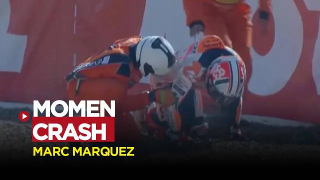 Berita video momen Marc Marquez crash di sesi pemananas MotoGP Jerman, Sirkuit Sachsenring