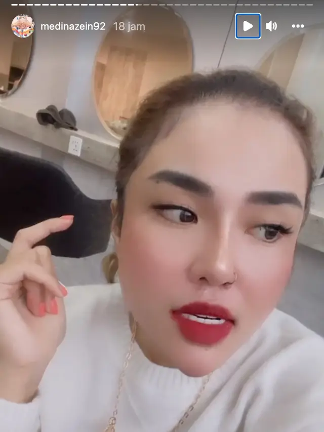 Video klarifikasi Medina Zein. (Foto: Instagram @medinazein92)