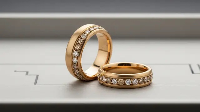 Cincin dengan Berlian Off-White