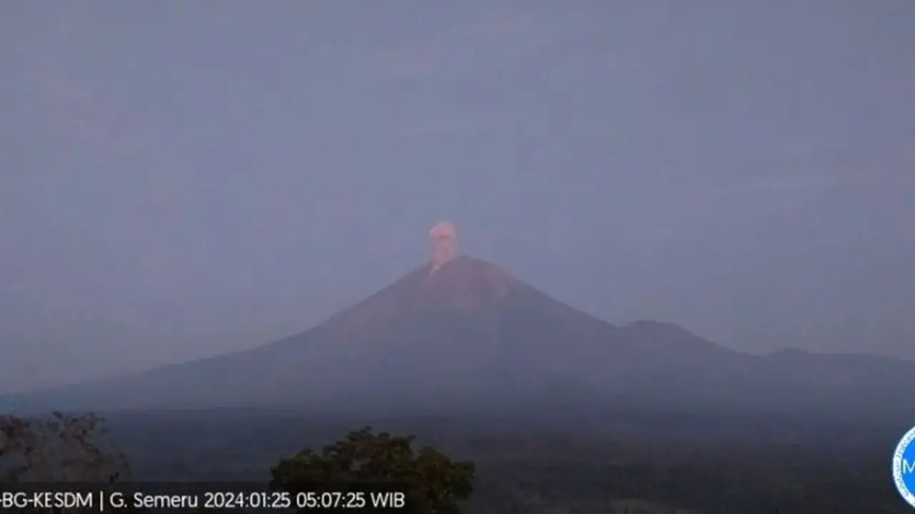 Gunung Semeru erupsi ketinggian kolom letusan 900 meter (Istimewa)