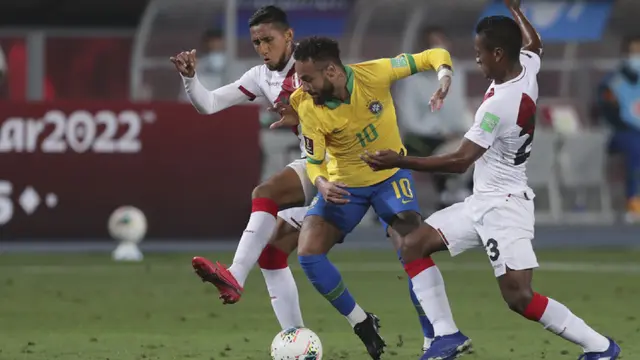 Neymar Hattrick, Brasil Hajar Peru di Kualifikasi Piala Dunia 2022