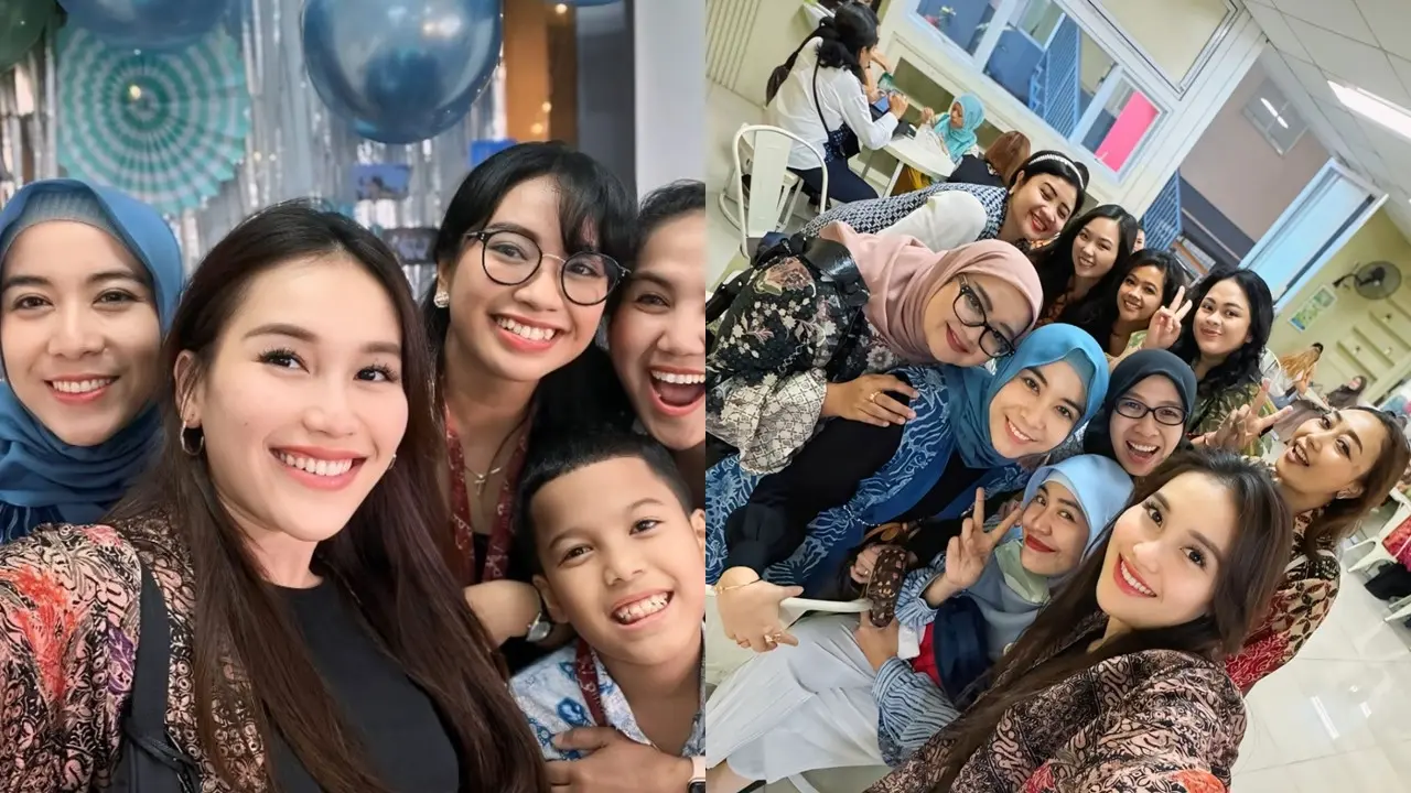 Ayu Ting Ting dengan Wali Murid Teman Bilqis