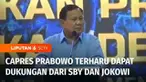Calon Presiden Prabowo Subianto bangga dan terharu mendapat dukungan dari Susilo Bambang Yudhoyono dan Joko Widodo.