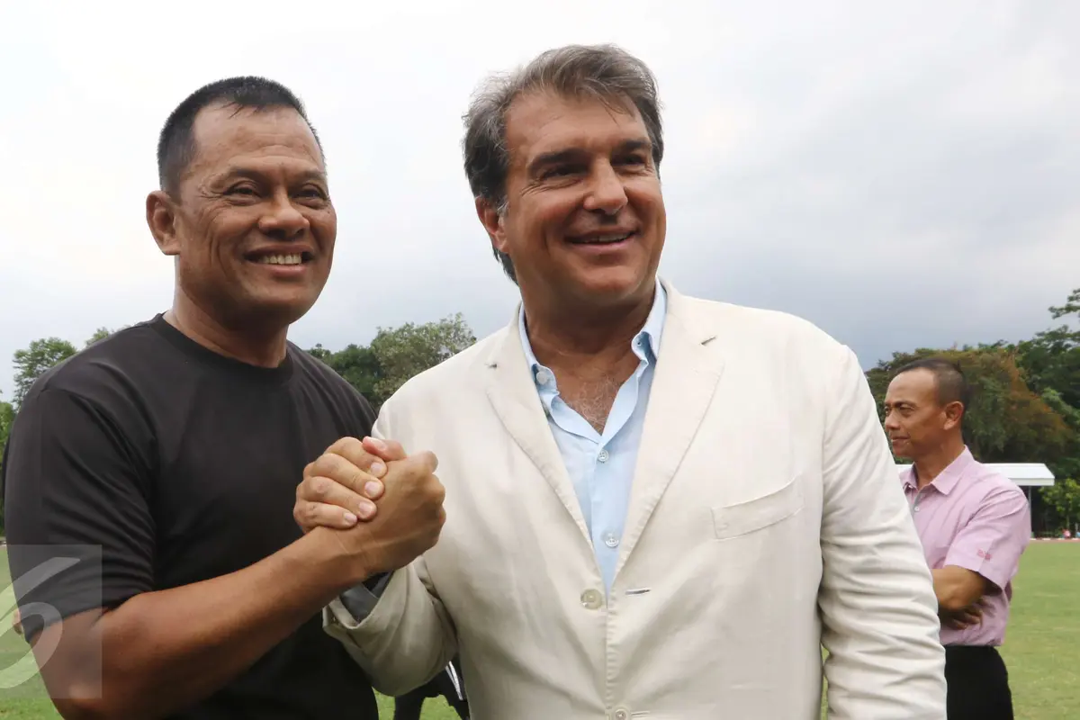 HUT Kopassus, Mantan Presiden Barcelona Joan Laporta Sambangi PS TNI