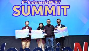 VP Corporate Communications &amp; Social Responsibility Telkomsel, Abdullah Fahmi, di ajang IndonesiaNEXT Summit. Credit: Telkomsel