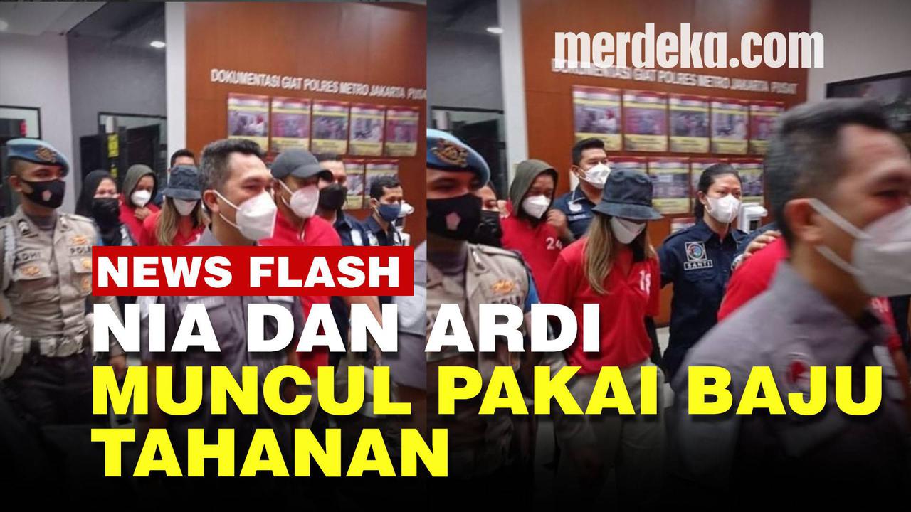 VIDEO: Penampakan Nia Ramadhani dan Ardi Bakrie Pakai Baju Tahanan Polisi