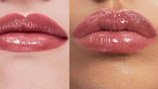 Bentuk bibir sebelum menambahkan kilau