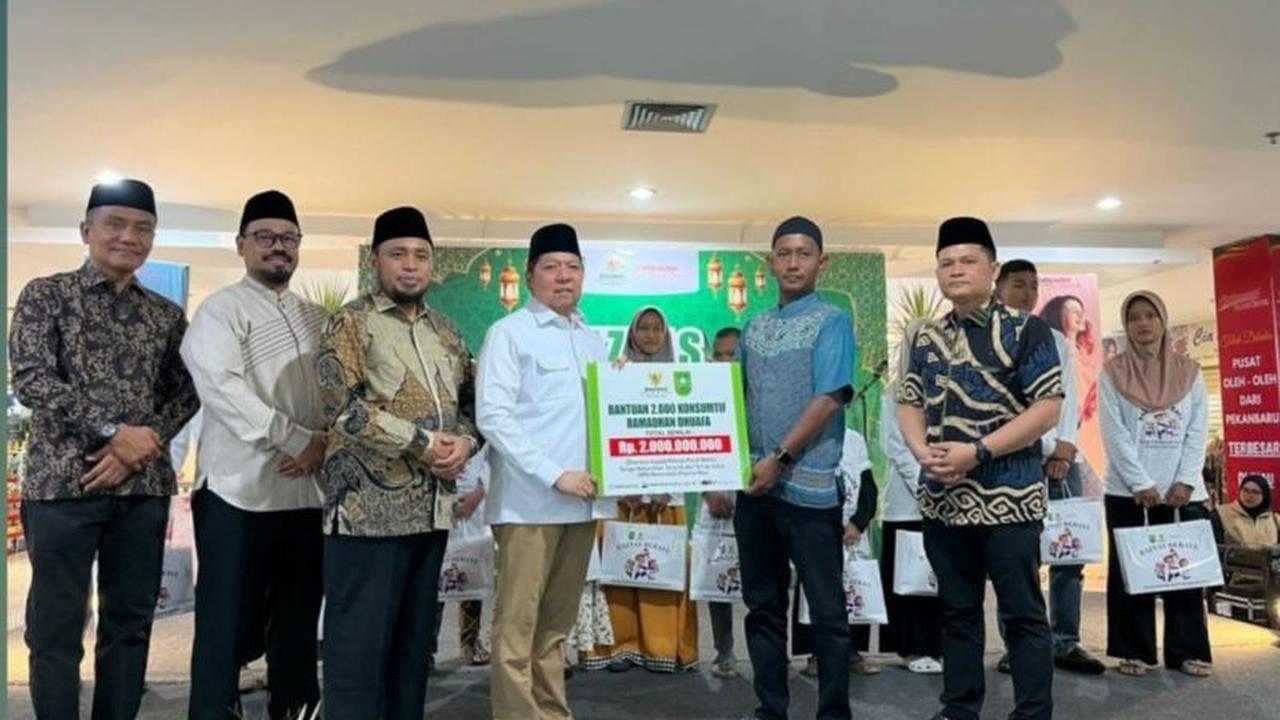 Baznas Riau Salurkan Bantuan Rp4,25 Miliar untuk 2.000 Warga Jelang Idul Fitri