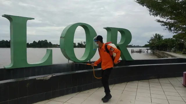 Penyemprotan disenfektan di Bulungan Kalimantan Utara