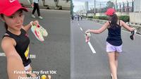 Nabilah Adik Leon Dozan Ikut Event Lari Tanpa Alas Kaki (Sumber: Instagram/nabilahrdz)