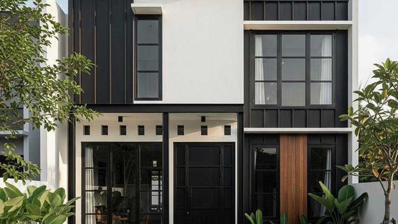 9 Desain Rumah Kecil Minimalis Kombinasi Warna Putih dan Hitam, Elegan di Lahan Terbatas