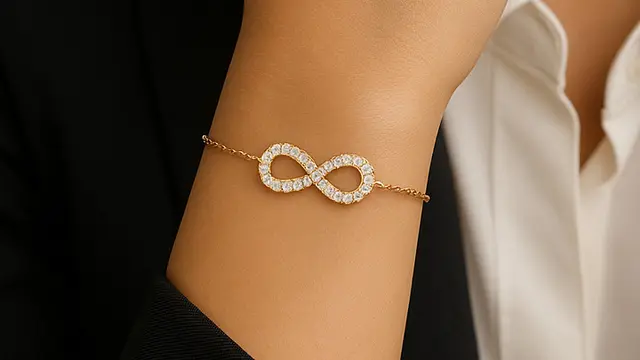 Gelang Emas Simbol Infinity untuk Wanita Karier Modern (Image by ChatGPT)