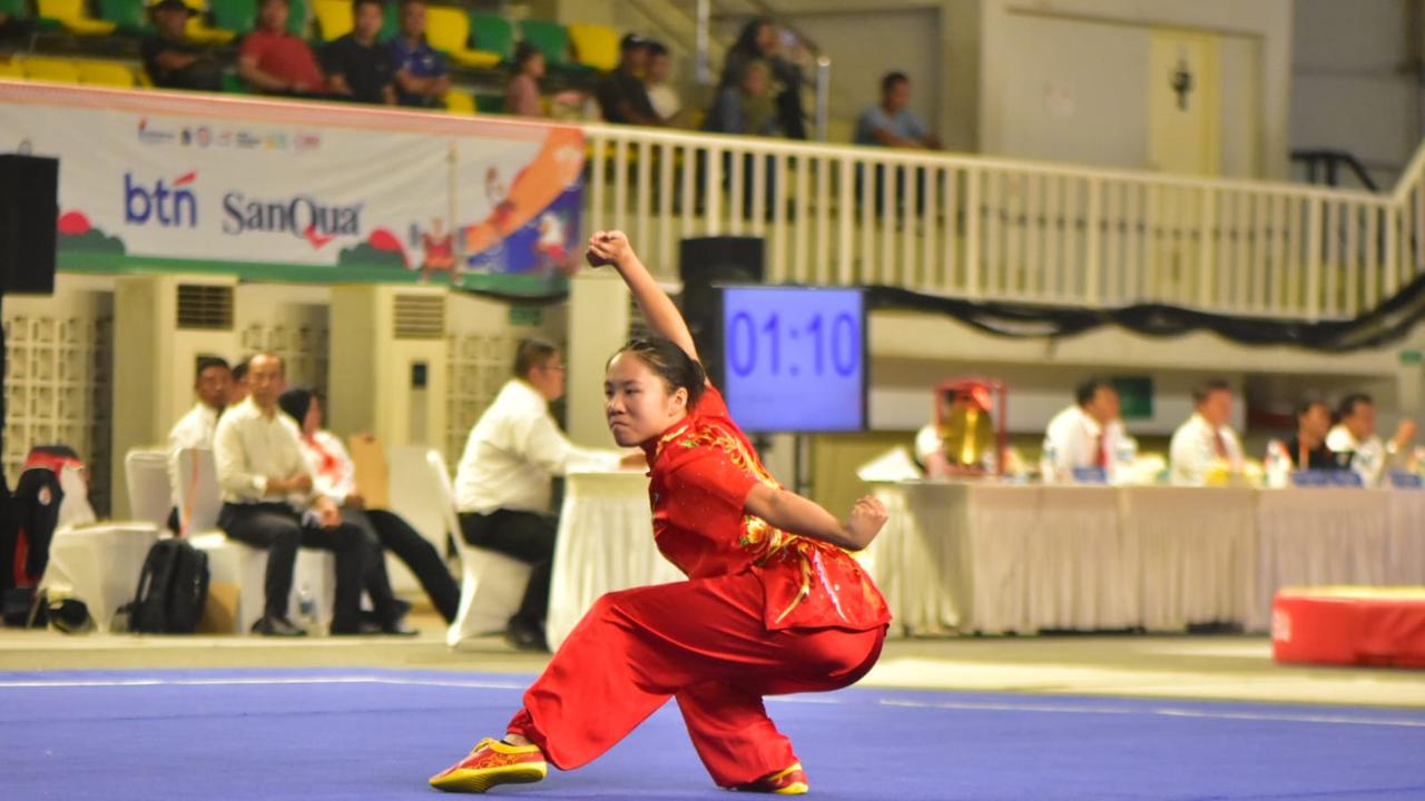 Aksi Karina saat POPNAS 2025