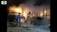 Gudang peralatan dekorasi pengantin di Pesanggrahan, Jakarta Selatan, kebakaran pada Senin (7/1) dini hari.