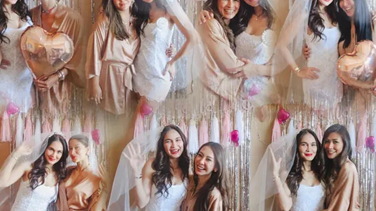 Jelang Pernikahan, Luna Maya Tampil dengan Mini Dress Putih Dipadukan Veil bak Pengantin