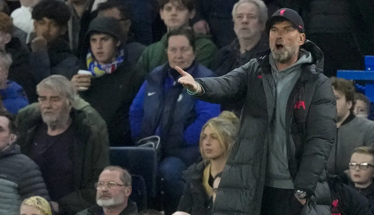 <p>Kedua tim gagal mengubah skor sepanjang laga. Liverpool juga tumpul dengan manajer Jurgen Klopp merotasi tim dan baru menurunkan Mohamed Salah dan Cody Gakpo di pertengahan babak kedua. (AP Photo/Frank Augstein)</p>