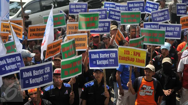 Buruh Kepung Kantor Ahok, Tuntut UMP Naik Rp 650 Ribu