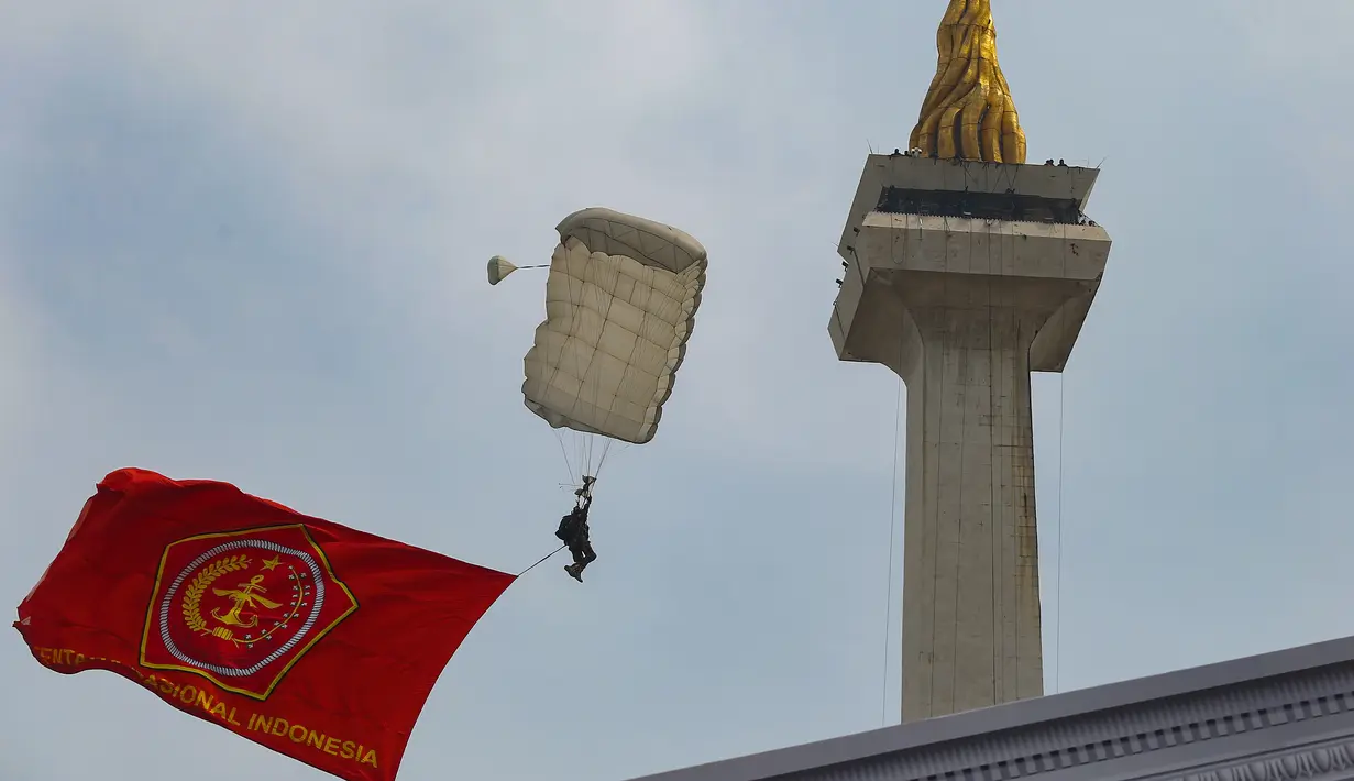Dalam puncak peringatan HUT ke-80 TNI yang digelar pada 5 Oktober mendatang, 133.000 personel TNI akan terlibat dalam acara yang digelar di Monas. (merdeka.com/Arie Basuki)