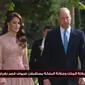 Kate Middleton dan Pangeran Charles saat datang ke pernikahan kerajaan Putra Mahkota Yordania, Kamis (1/6/2023). (Dok: Facebook Watch)