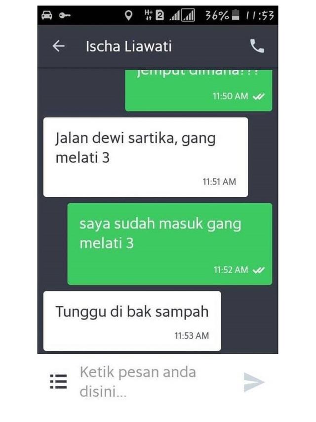 Chat Kocak Ojek Online Saat Disuruh Menunggu Ini Bikin Cengar- Cengir
