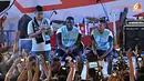 Dua Pemain Manchester City (Mecah Richard dan Scott Sinclair) mengadakan jumpa fans di Jakarta pada Jumat 5 Juli 2013 (Liputan6.com/Helmi Fithriansyah)