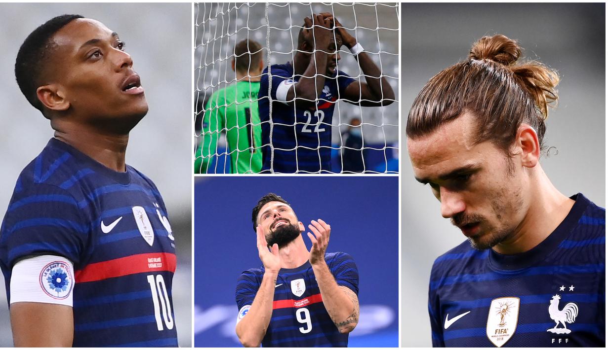 Para pemain Prancis tak mampu menutupi rasa kecewa usai menelan kekalahan di kandang sendiri saat menjamu Finlandia pada laga uji coba di Stade de France. Finlandia sukses membungkam Antoine Griezmann dkk dengan dua gol tanpa balas.
