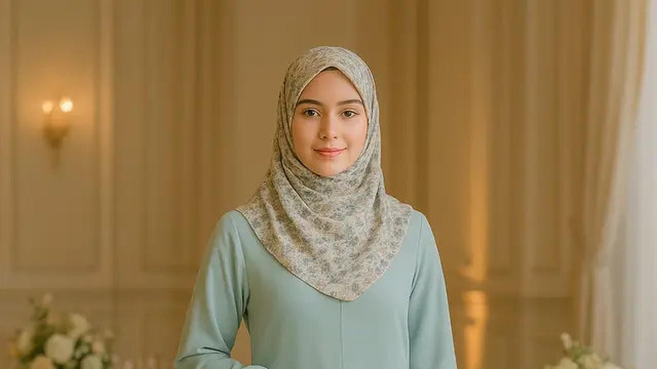 8 Inspirasi Gamis Polos dengan Hijab Motif, Padu Padan Simpel tapi Memesona di 2025