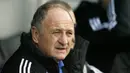 2. Luiz Felipe Scolari. Manajer asal Brasil ini mulai membesut Chelsea pada 1 Juli 2018. Setelah 223 hari ia dipecat karena tidak memenuhi ekspektasi petinggi klub di Premier League. (AFP/Glyn Kirk)