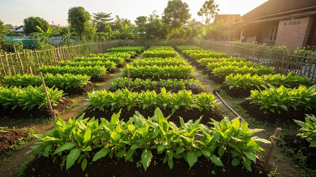 Ide Kebun Kombinasi Umbi-umbian Lokal untuk Cadangan Pangan Rumahan/Gemini AI