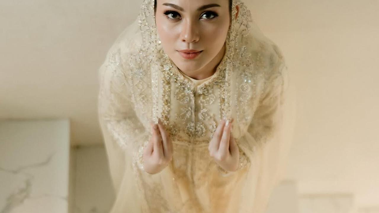 Potret Busana Haviza Dewi Anjani di Acara Pengajian Jelang Nikah, Nuansa Pastel Bikin Makin Cantik