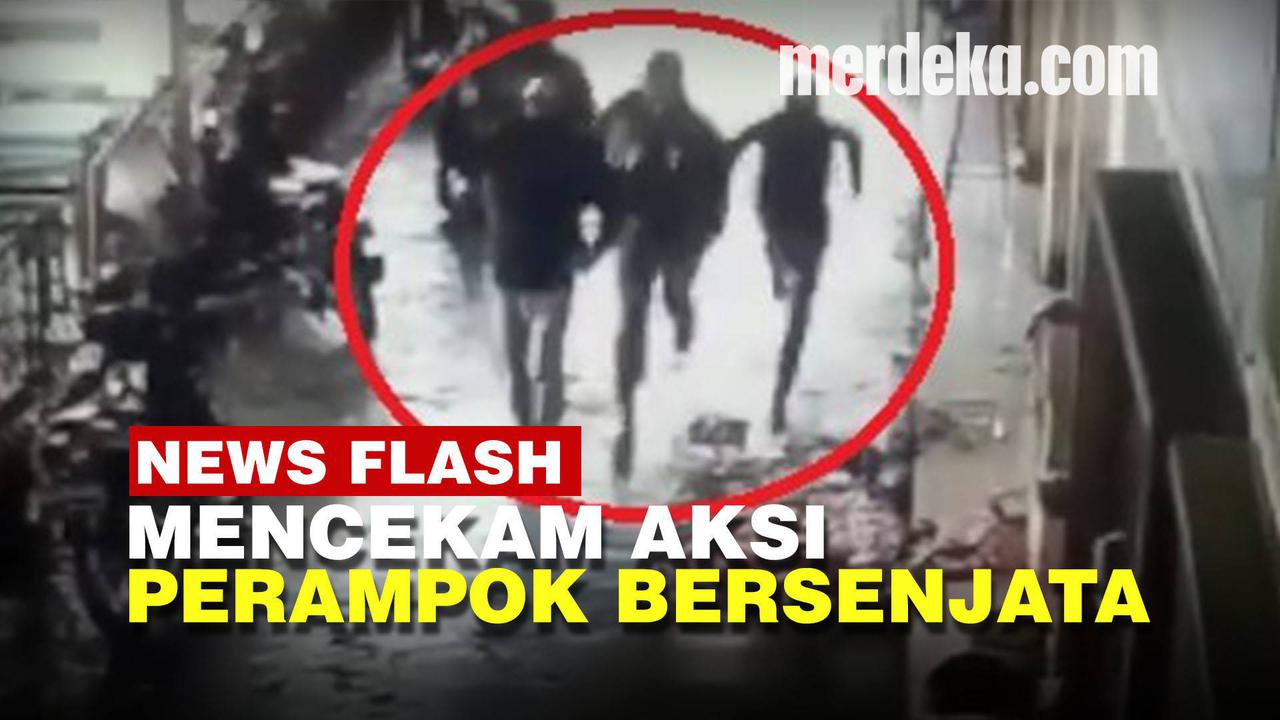 VIDEO: Detik-Detik Perampok Bersenjata Gasak 5 Kg Emas di Pasar Limun Medan