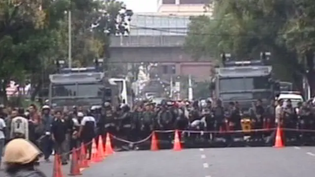 Demo Buruh, Jalan Medan Merdeka Selatan Ditutup