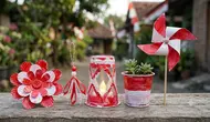 6 Kreasi Hiasan Merah Putih dari Gelas Bekas untuk Gang dan Halaman Rumah yang Unik dan Kreatif