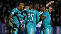 Real Madrid memetik kemenangan 3-1 atas Alcoyano pada laga 32 besar Copa del Rey di El Collao Stadium, Kamis (6/1/2022) dini hari WIB. (AFP/Jose Jordan)