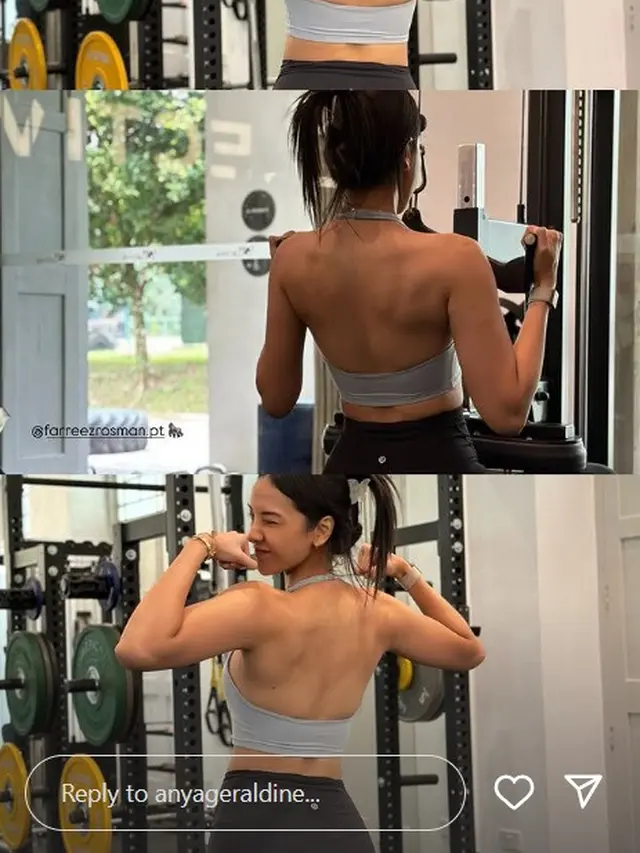 Potret Anya Geraldine Nge-Gym. (instagram.com/anyageraldine)