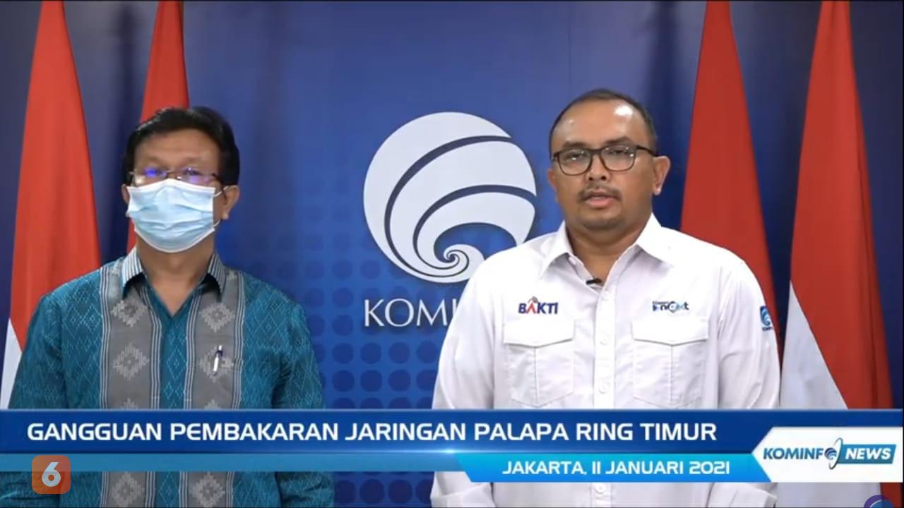 Palapa Ring Timur yang terbakar